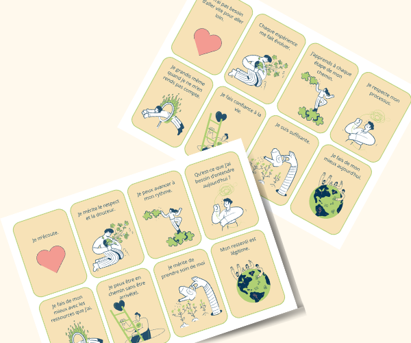 Cartes d’affirmations de soi à imprimer – PDF (80 cartes)