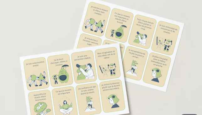 Cartes d’affirmations de soi à imprimer – PDF (80 cartes)